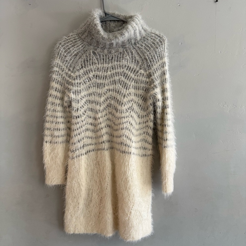 Anthropologie Sleeping on Snow Eyelash Wool Alpaca Sweater Dress